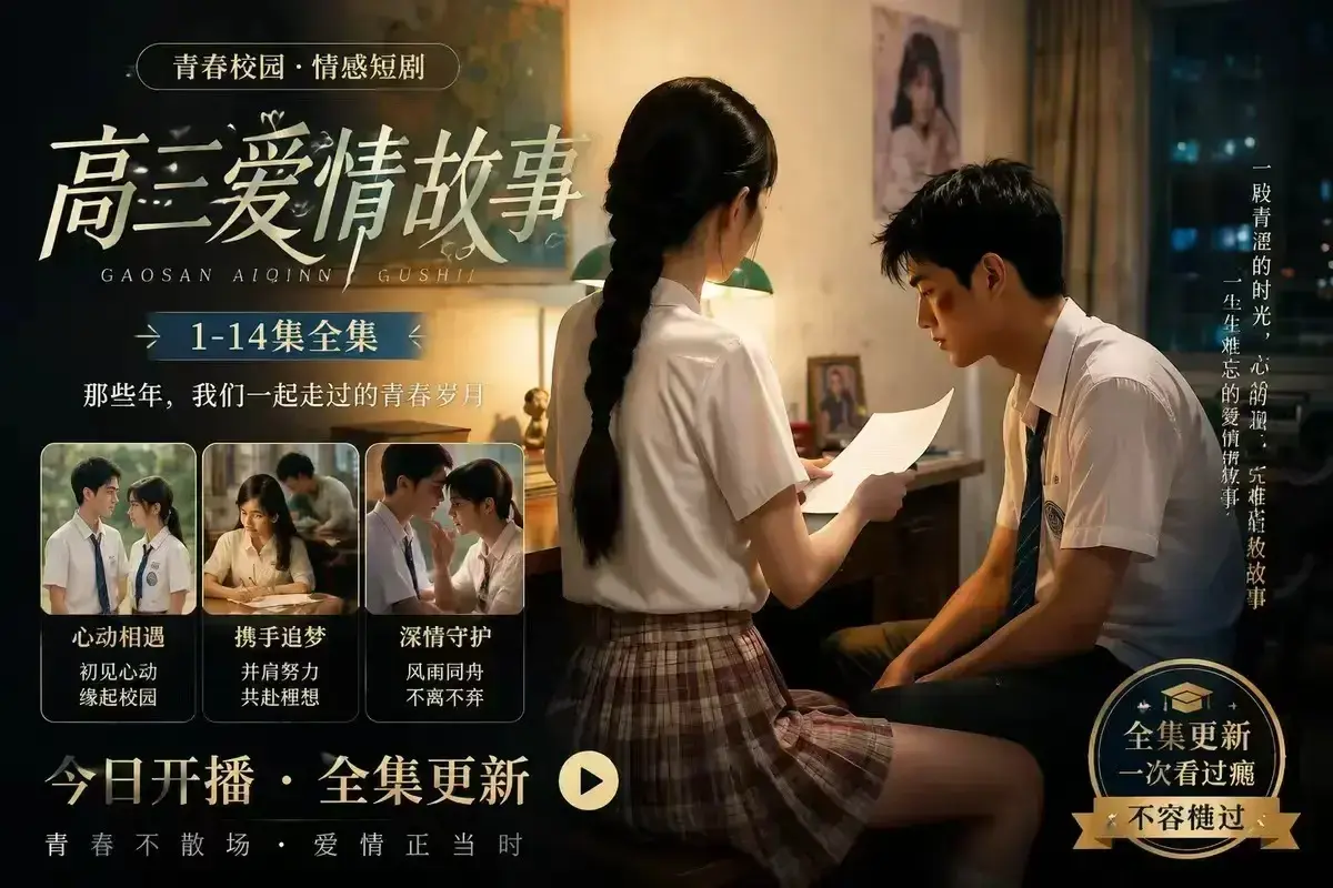 《B中爱情故事》AI短剧未删减完整版 - 高三爱情故事4KHDR画质 - 百度网盘在线秒存高清观看